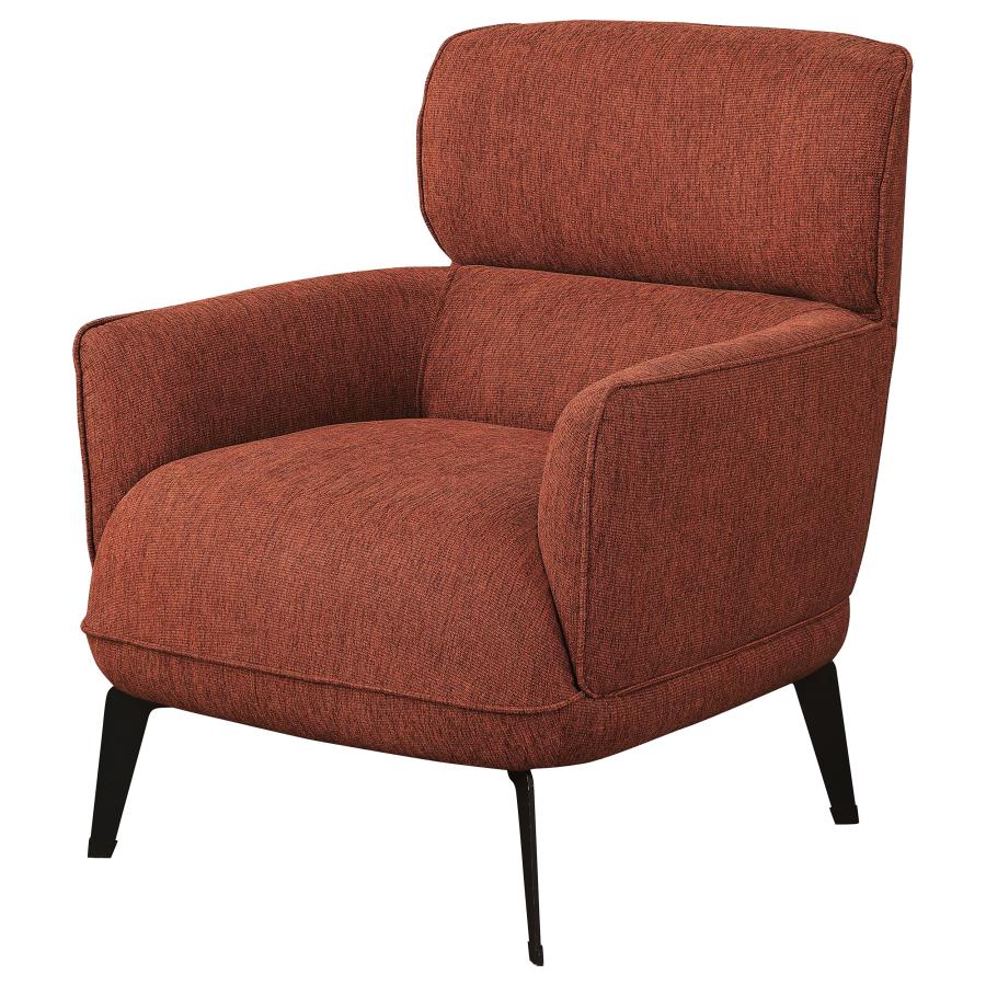 Andrea Upholstered Crecent Arm Accent Chair Orange - 903081