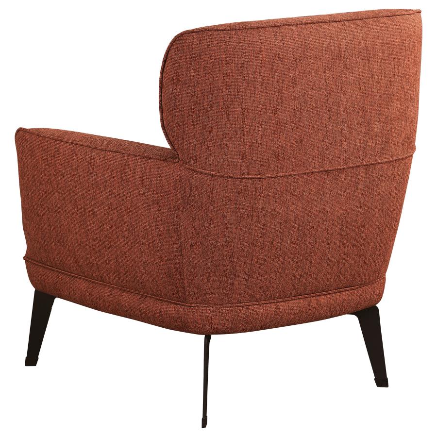 Andrea Upholstered Crecent Arm Accent Chair Orange - 903081