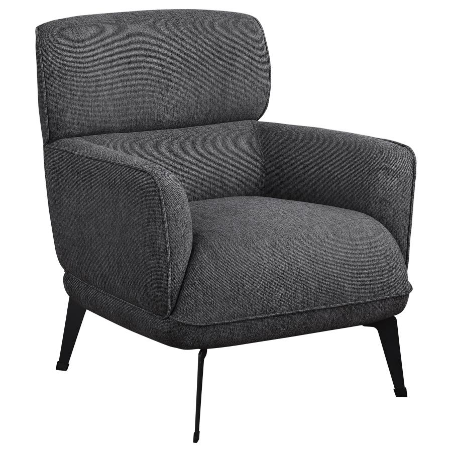 Andrea Upholstered Crecent Arm Accent Chair Grey - 903082