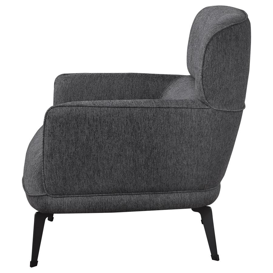 Andrea Upholstered Crecent Arm Accent Chair Grey - 903082