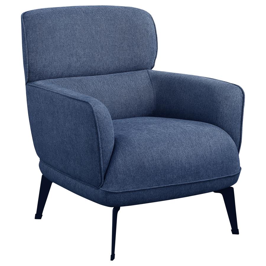 Andrea Upholstered Crecent Arm Accent Chair Blue - 903083