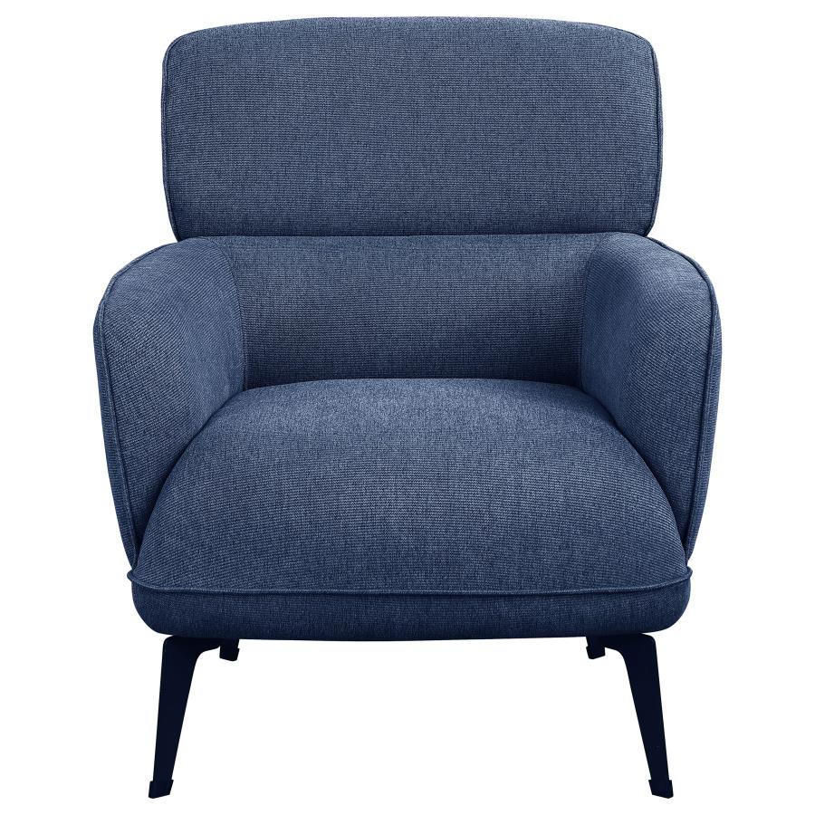 Andrea Upholstered Crecent Arm Accent Chair Blue - 903083