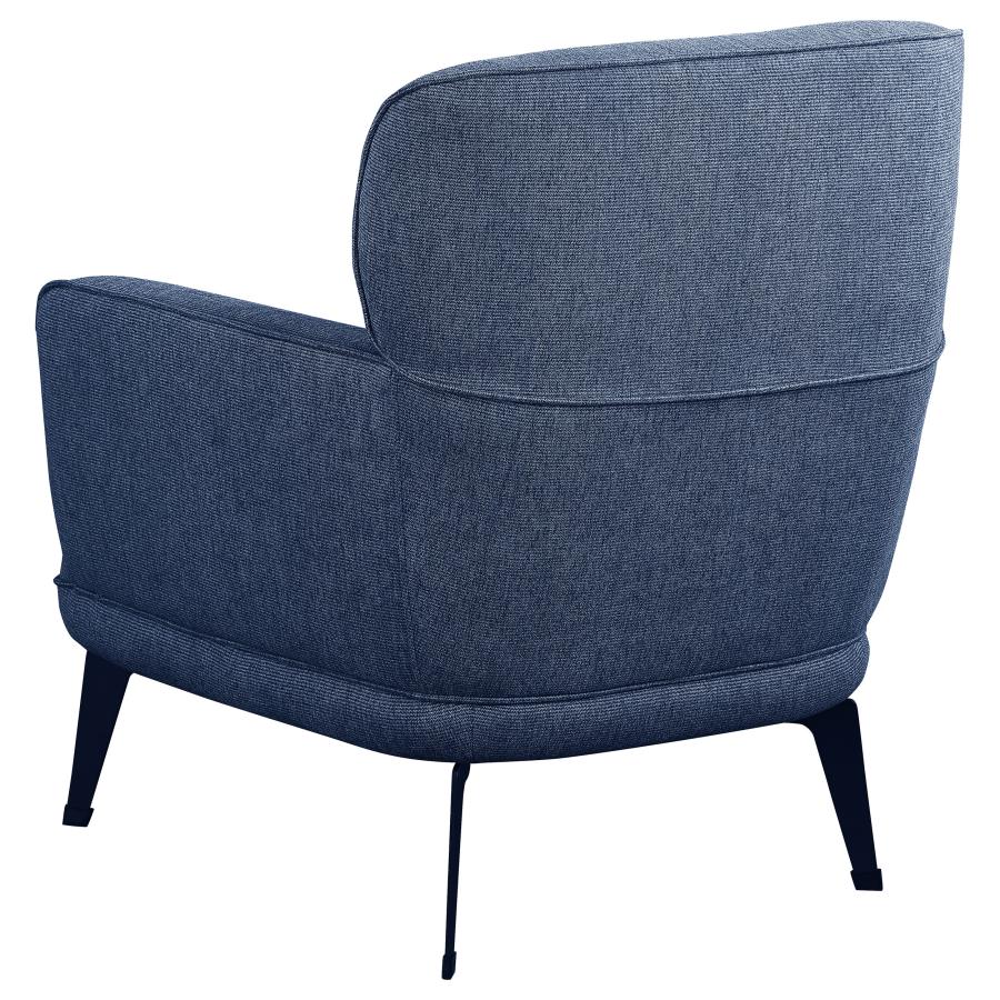 Andrea Upholstered Crecent Arm Accent Chair Blue - 903083