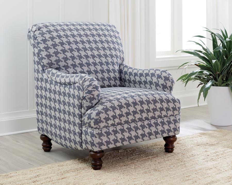 Glenn Upholstered English Arm Accent Chair Blue - 903093