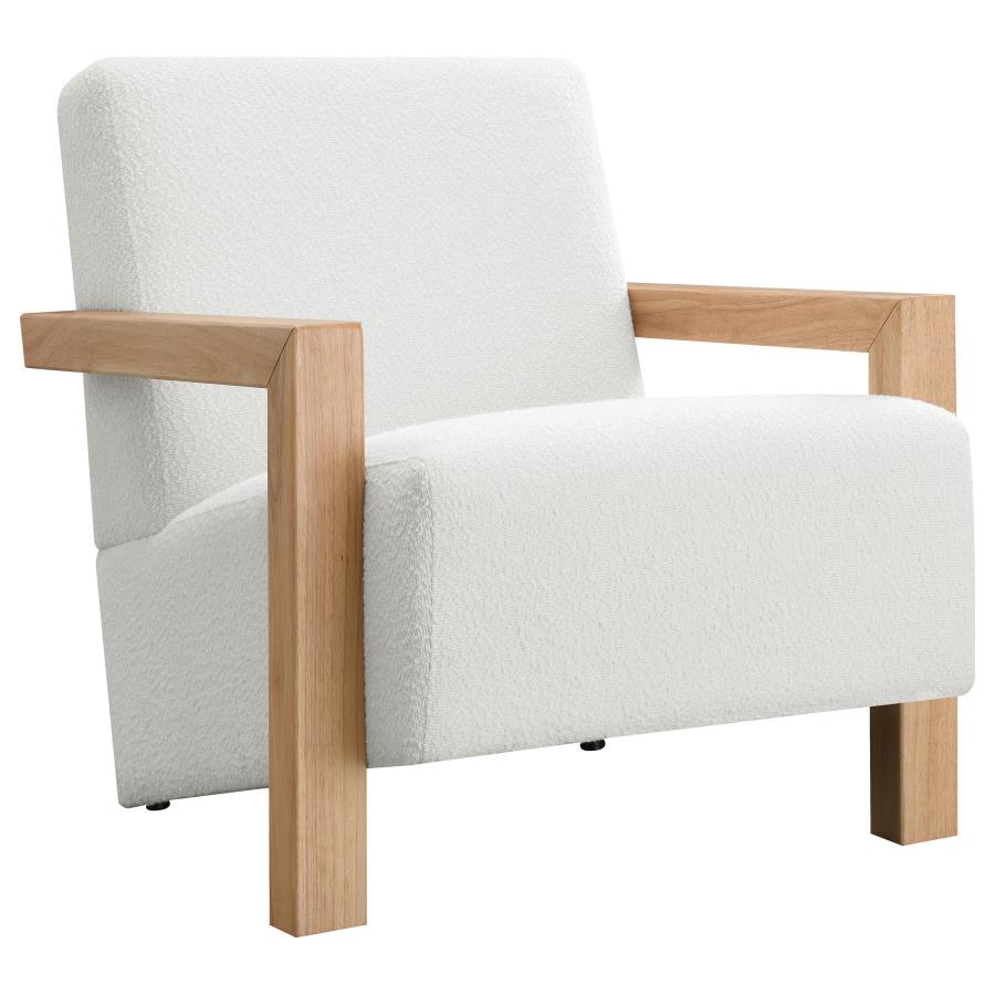 Fitzroy Boucle Upholstered Accent Arm Chair Ivory - 903094