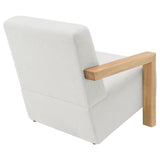 Fitzroy Boucle Upholstered Accent Arm Chair Ivory - 903094