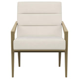 Kirra Upholstered Metal Arm Accent Chair Cream - 903143