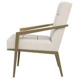 Kirra Upholstered Metal Arm Accent Chair Cream - 903143