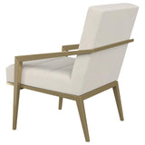Kirra Upholstered Metal Arm Accent Chair Cream - 903143