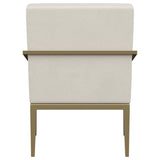 Kirra Upholstered Metal Arm Accent Chair Cream - 903143