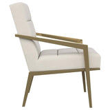 Kirra Upholstered Metal Arm Accent Chair Cream - 903143