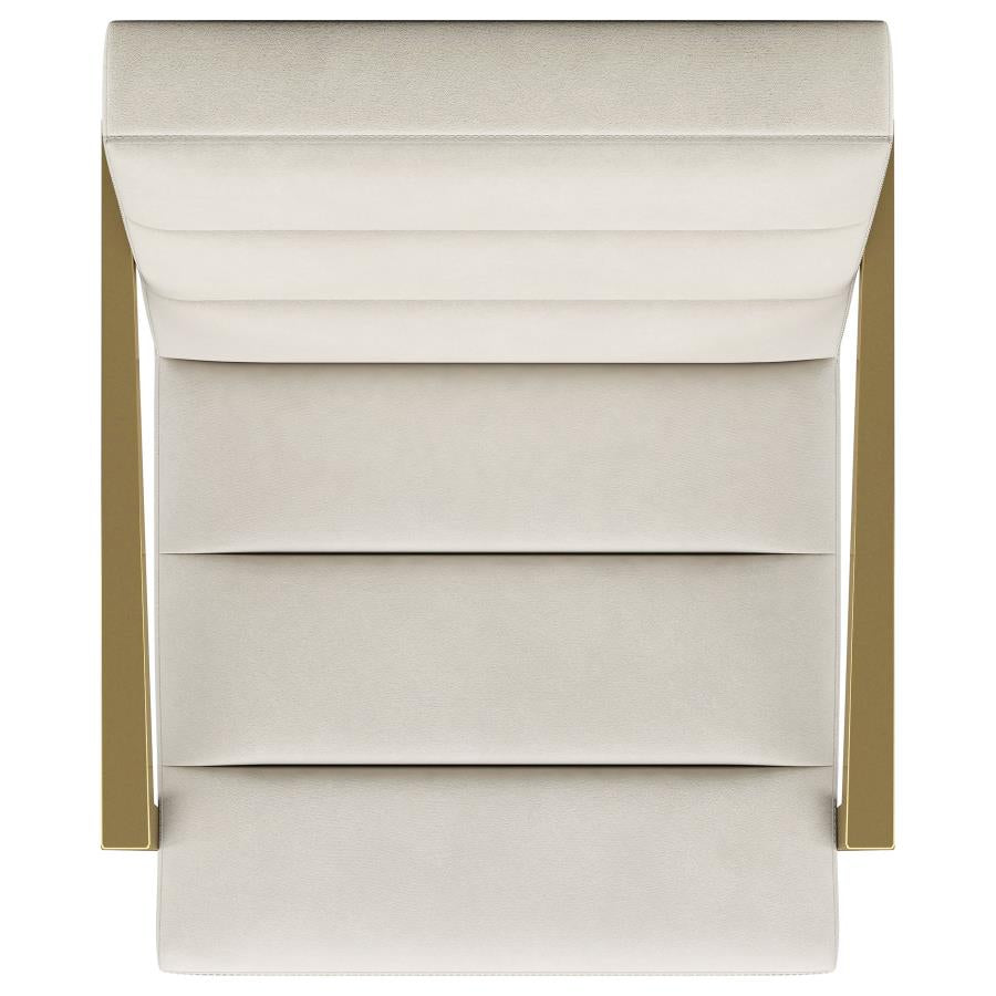 Kirra Upholstered Metal Arm Accent Chair Cream - 903143