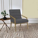 Kirra Upholstered Metal Arm Accent Chair Dark Grey - 903144