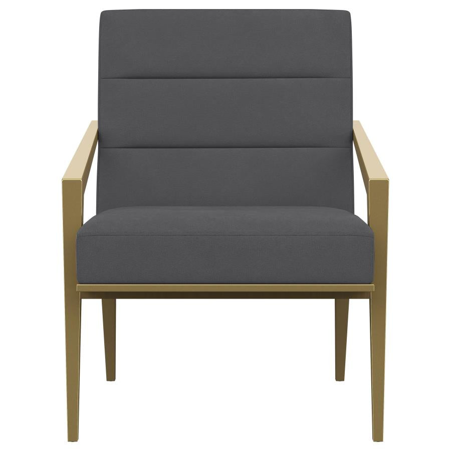Kirra Upholstered Metal Arm Accent Chair Dark Grey - 903144