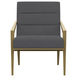 Kirra Upholstered Metal Arm Accent Chair Dark Grey - 903144
