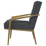 Kirra Upholstered Metal Arm Accent Chair Dark Grey - 903144