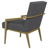 Kirra Upholstered Metal Arm Accent Chair Dark Grey - 903144