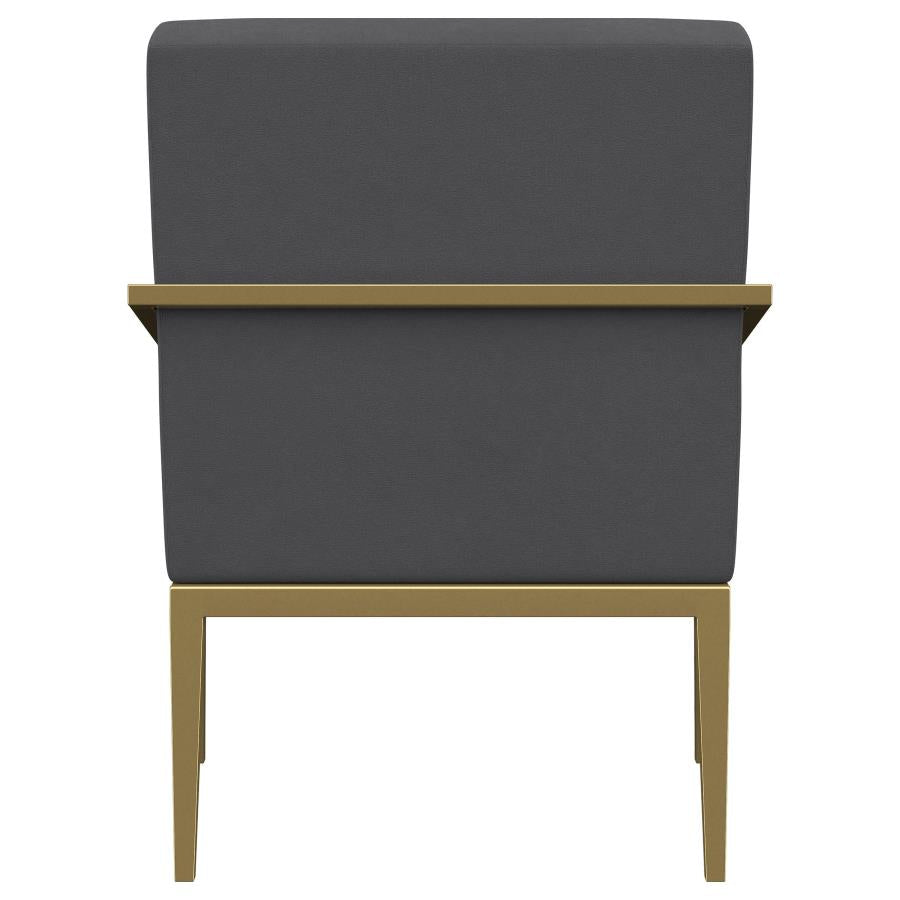Kirra Upholstered Metal Arm Accent Chair Dark Grey - 903144