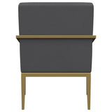 Kirra Upholstered Metal Arm Accent Chair Dark Grey - 903144
