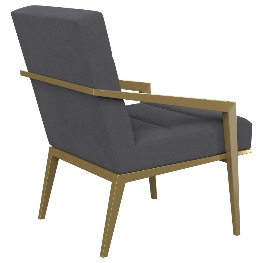 Kirra Upholstered Metal Arm Accent Chair Dark Grey - 903144