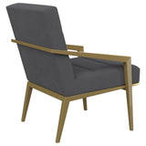 Kirra Upholstered Metal Arm Accent Chair Dark Grey - 903144