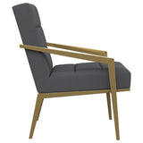 Kirra Upholstered Metal Arm Accent Chair Dark Grey - 903144