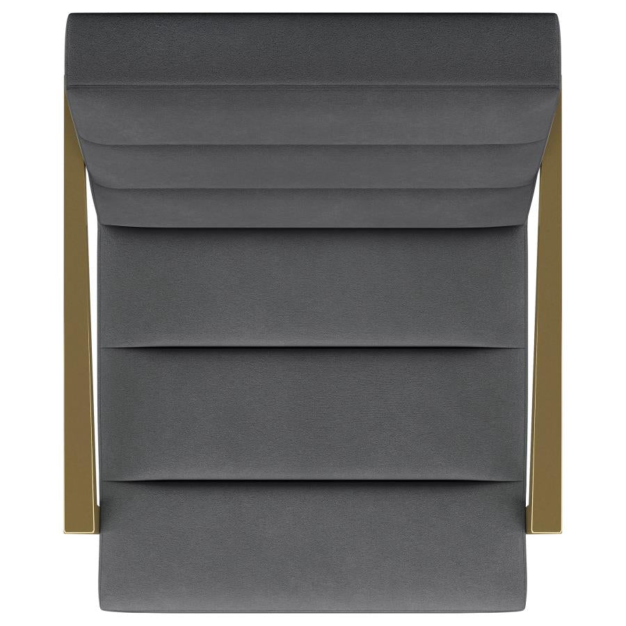 Kirra Upholstered Metal Arm Accent Chair Dark Grey - 903144