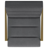 Kirra Upholstered Metal Arm Accent Chair Dark Grey - 903144