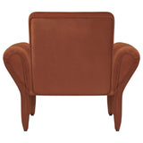 Liana Upholstered Roll Arm Accent Armchair Rust Orange - 903150