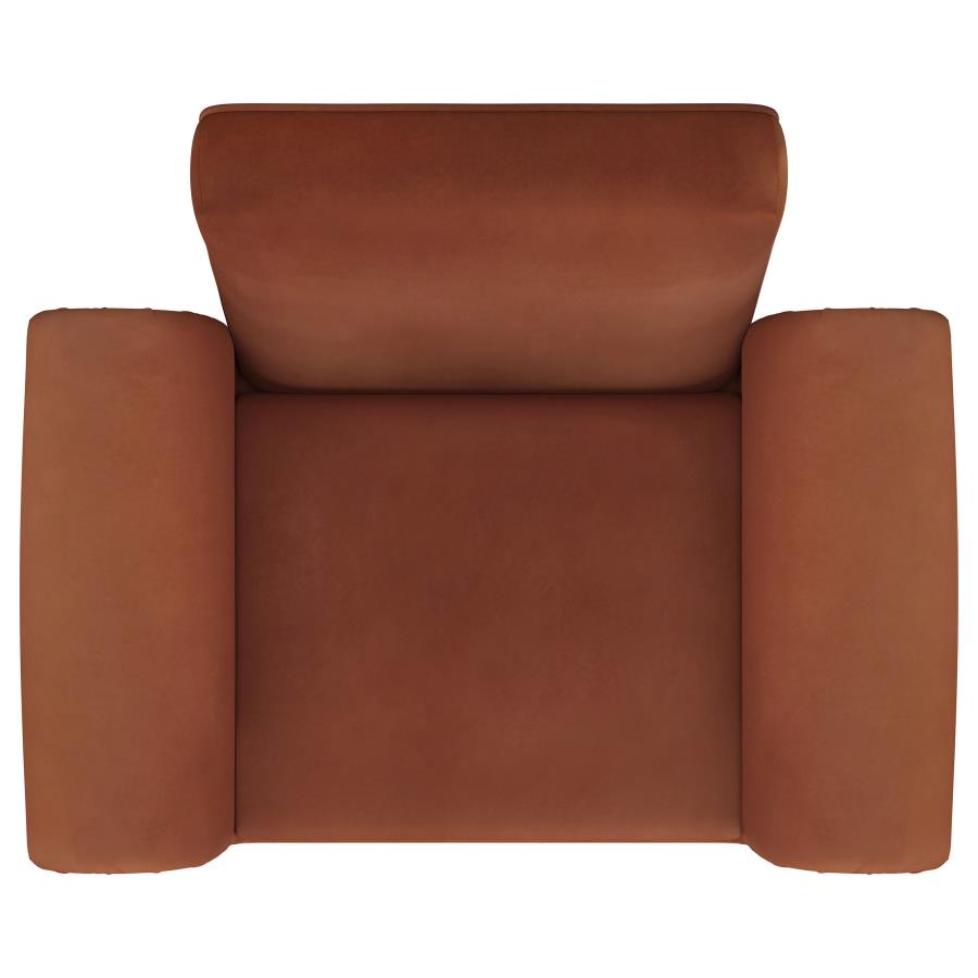 Liana Upholstered Roll Arm Accent Armchair Rust Orange - 903150