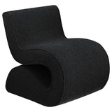 Ronea Boucle Upholstered Armless Curved Chair Charcoal - 903155