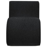 Ronea Boucle Upholstered Armless Curved Chair Charcoal - 903155