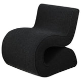 Ronea Boucle Upholstered Armless Curved Chair Charcoal - 903155
