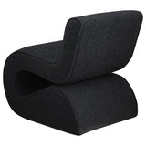 Ronea Boucle Upholstered Armless Curved Chair Charcoal - 903155