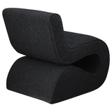 Ronea Boucle Upholstered Armless Curved Chair Charcoal - 903155