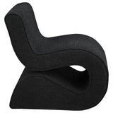 Ronea Boucle Upholstered Armless Curved Chair Charcoal - 903155