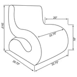 Ronea Boucle Upholstered Armless Curved Chair Charcoal - 903155