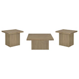 Eldridge - Coffee Table Set With Chunky Square Tops