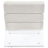 Serreta Boucle Upholstered Armless Acrylic Chair Ivory - 903161