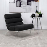 Serreta Boucle Upholstered Armless Acrylic Chair Black - 903162