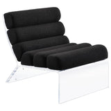Serreta Boucle Upholstered Armless Acrylic Chair Black - 903162