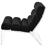 Serreta Boucle Upholstered Armless Acrylic Chair Black - 903162
