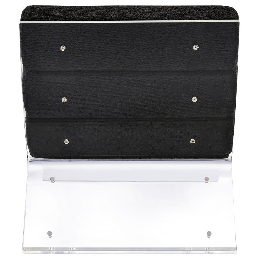 Serreta Boucle Upholstered Armless Acrylic Chair Black - 903162