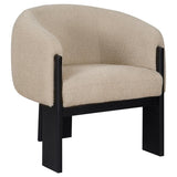 Valdez Boucle Upholstered Barrel Back Accent Chair Beige - 903165