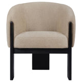 Valdez Boucle Upholstered Barrel Back Accent Chair Beige - 903165