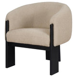 Valdez Boucle Upholstered Barrel Back Accent Chair Beige - 903165