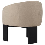 Valdez Boucle Upholstered Barrel Back Accent Chair Beige - 903165