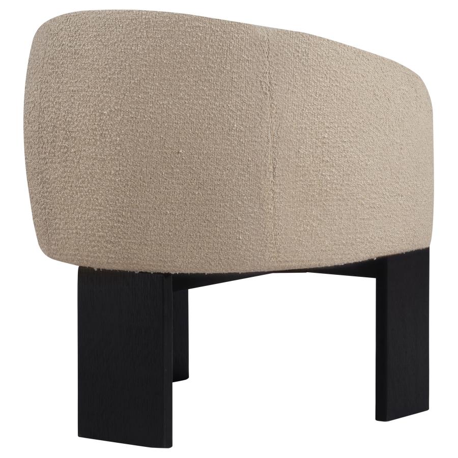 Valdez Boucle Upholstered Barrel Back Accent Chair Beige - 903165