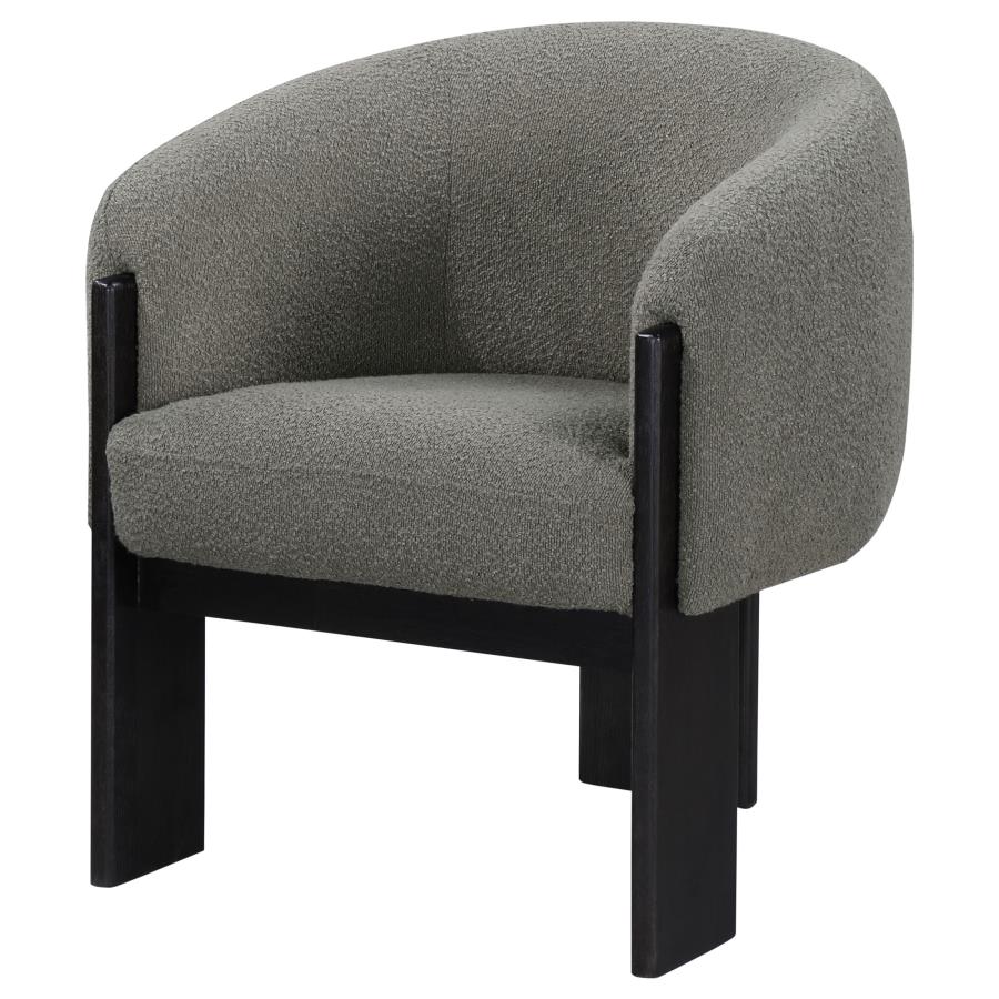 Valdez Boucle Upholstered Barrel Back Accent Chair Brown - 903166