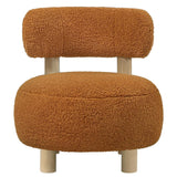 Zonie Boucle Upholstered Barrel Back Accent Chair Orange - 903167